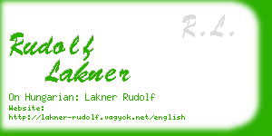 rudolf lakner business card